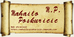 Mahailo Poskuričić vizit kartica